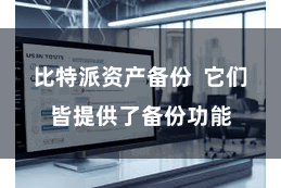比特派资产备份  它们皆提供了备份功能